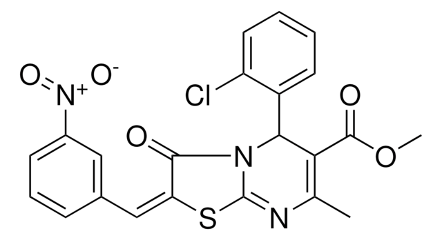 METHYL (2E)-5-(2-CHLOROPHENYL)-7-METHYL-2-(3-NITROBENZYLIDENE)-3-OXO-2,3-DIHYDRO-5H-[1,3]THIAZOLO[3,2-A]PYRIMIDINE-6-CARBOXYLATE AldrichCPR