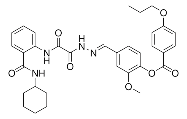 4-((E)-{[{2-[(CYCLOHEXYLAMINO)CARBONYL]ANILINO}(OXO)ACETYL]HYDRAZONO}METHYL)-2-METHOXYPHENYL 4-PROPOXYBENZOATE AldrichCPR