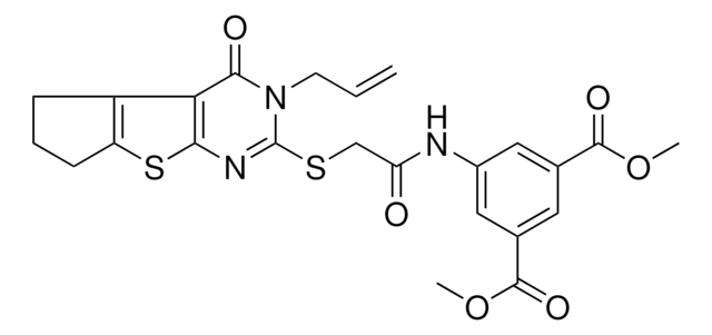 DIMETHYL 5-({[(3-ALLYL-4-OXO-3,5,6,7-TETRAHYDRO-4H-CYCLOPENTA[4,5]THIENO[2,3-D]PYRIMIDIN-2-YL)SULFANYL]ACETYL}AMINO)ISOPHTHALATE AldrichCPR