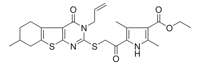 ETHYL 5-{[(3-ALLYL-7-METHYL-4-OXO-3,4,5,6,7,8-HEXAHYDRO[1]BENZOTHIENO[2,3-D]PYRIMIDIN-2-YL)SULFANYL]ACETYL}-2,4-DIMETHYL-1H-PYRROLE-3-CARBOXYLATE AldrichCPR