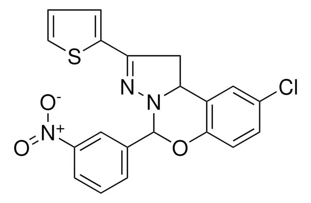 9-CHLORO-5-(3-NITROPHENYL)-2-(2-THIENYL)-1,10B-DIHYDROPYRAZOLO[1,5-C][1,3]BENZOXAZINE AldrichCPR