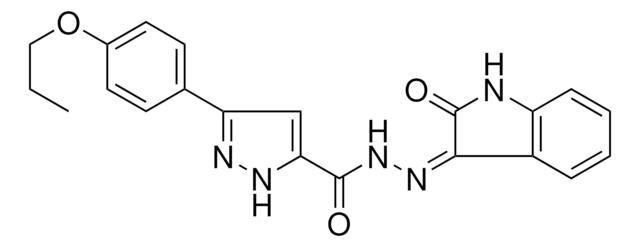 N'-[(3Z)-2-OXO-1,2-DIHYDRO-3H-INDOL-3-YLIDENE]-3-(4-PROPOXYPHENYL)-1H-PYRAZOLE-5-CARBOHYDRAZIDE AldrichCPR