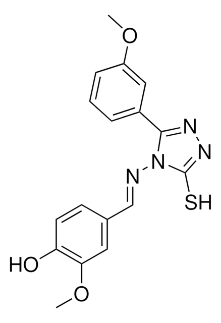 2-METHOXY-4-((E)-{[3-(3-METHOXYPHENYL)-5-SULFANYL-4H-1,2,4-TRIAZOL-4-YL]IMINO}METHYL)PHENOL AldrichCPR