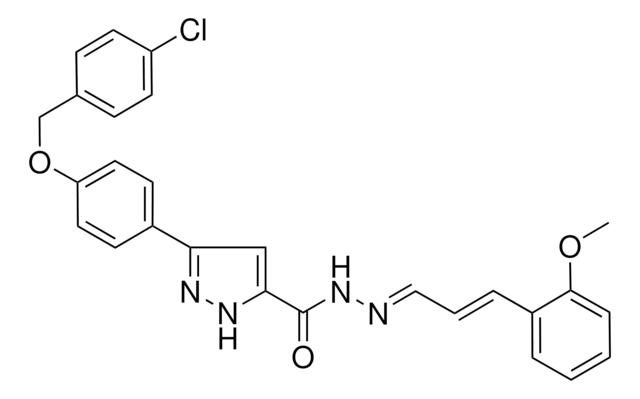 3-{4-[(4-CHLOROBENZYL)OXY]PHENYL}-N'-[(E,2E)-3-(2-METHOXYPHENYL)-2-PROPENYLIDENE]-1H-PYRAZOLE-5-CARBOHYDRAZIDE AldrichCPR