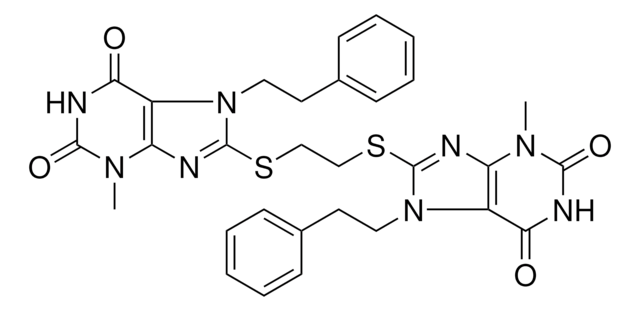 3-METHYL-8-[(2-{[3-METHYL-2,6-DIOXO-7-(2-PHENYLETHYL)-2,3,6,7-TETRAHYDRO-1H-PURIN-8-YL]SULFANYL}ETHYL)SULFANYL]-7-(2-PHENYLETHYL)-3,7-DIHYDRO-1H-PURINE-2,6-DIONE AldrichCPR