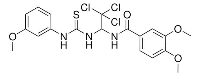 3,4-DIMETHOXY-N-(2,2,2-TRICHLORO-1-{[(3-METHOXYANILINO)CARBOTHIOYL]AMINO}ETHYL)BENZAMIDE AldrichCPR