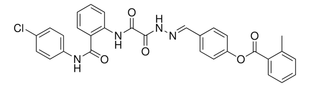 4-{(E)-[2-(2-{2-[(4-CHLOROANILINO)CARBONYL]ANILINO}-2-OXOACETYL)HYDRAZONO]METHYL}PHENYL 2-METHYLBENZOATE AldrichCPR