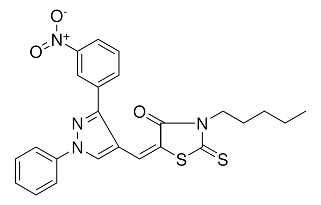 (5E)-5-{[3-(3-NITROPHENYL)-1-PHENYL-1H-PYRAZOL-4-YL]METHYLENE}-3-PENTYL-2-THIOXO-1,3-THIAZOLIDIN-4-ONE AldrichCPR