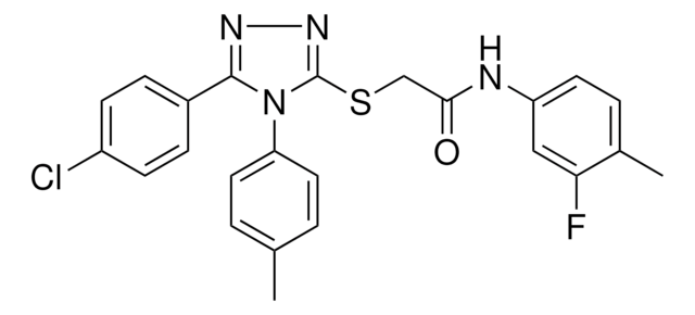 2-{[5-(4-CHLOROPHENYL)-4-(4-METHYLPHENYL)-4H-1,2,4-TRIAZOL-3-YL]SULFANYL}-N-(3-FLUORO-4-METHYLPHENYL)ACETAMIDE AldrichCPR