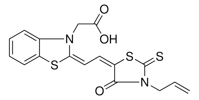 ((2E)-2-[(2E)-2-(3-ALLYL-4-OXO-2-THIOXO-1,3-THIAZOLIDIN-5-YLIDENE)ETHYLIDENE]-1,3-BENZOTHIAZOL-3(2H)-YL)ACETIC ACID AldrichCPR