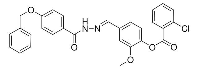 4-(2-(4-(BENZYLOXY)BENZOYL)CARBOHYDRAZONOYL)-2-METHOXYPHENYL 2-CHLOROBENZOATE AldrichCPR