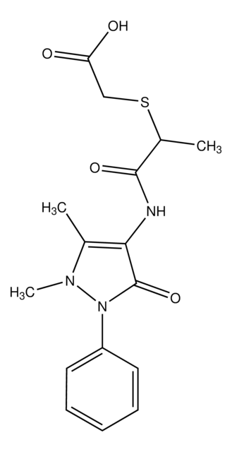 ({2-[(1,5-DiMe-3-oxo-2-Ph-2,3-di-H-4-pyrazolyl)NH2]-1-Me-2-oxoEt}thio)acetic acid