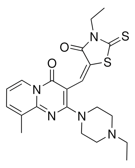 3-[(E)-(3-ETHYL-4-OXO-2-THIOXO-1,3-THIAZOLIDIN-5-YLIDENE)METHYL]-2-(4-ETHYL-1-PIPERAZINYL)-9-METHYL-4H-PYRIDO[1,2-A]PYRIMIDIN-4-ONE AldrichCPR