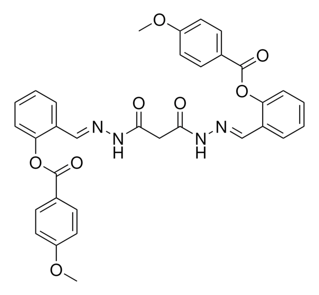 2-((E)-{2-[3-((2E)-2-{2-[(4-METHOXYBENZOYL)OXY]BENZYLIDENE}HYDRAZINO)-3-OXOPROPANOYL]HYDRAZONO}METHYL)PHENYL 4-METHOXYBENZOATE AldrichCPR