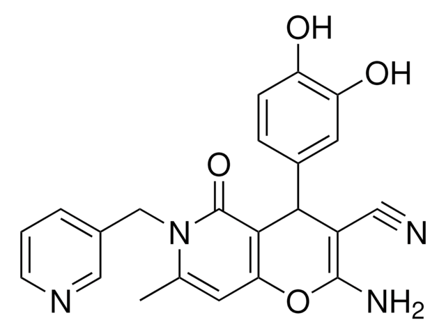 2-AMINO-4-(3,4-DIHYDROXYPHENYL)-7-METHYL-5-OXO-6-(3-PYRIDINYLMETHYL)-5,6-DIHYDRO-4H-PYRANO[3,2-C]PYRIDINE-3-CARBONITRILE AldrichCPR