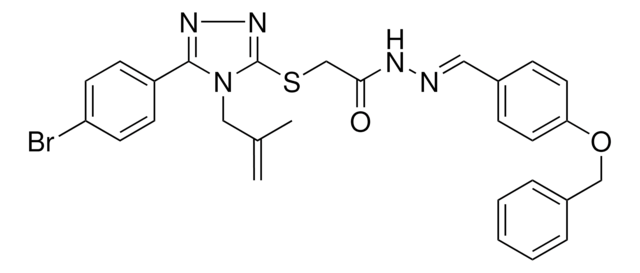 N'-{(E)-[4-(BENZYLOXY)PHENYL]METHYLIDENE}-2-{[5-(4-BROMOPHENYL)-4-(2-METHYL-2-PROPENYL)-4H-1,2,4-TRIAZOL-3-YL]SULFANYL}ACETOHYDRAZIDE AldrichCPR