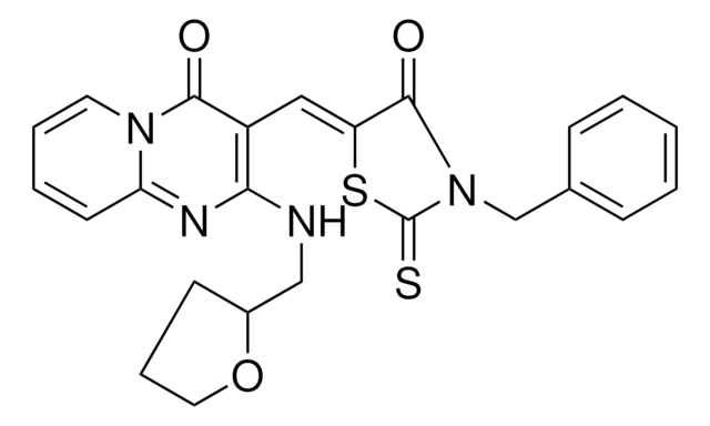 3-[(Z)-(3-BENZYL-4-OXO-2-THIOXO-1,3-THIAZOLIDIN-5-YLIDENE)METHYL]-2-[(TETRAHYDRO-2-FURANYLMETHYL)AMINO]-4H-PYRIDO[1,2-A]PYRIMIDIN-4-ONE AldrichCPR