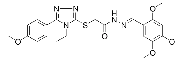 2-{[4-ETHYL-5-(4-METHOXYPHENYL)-4H-1,2,4-TRIAZOL-3-YL]SULFANYL}-N'-[(E)-(2,4,5-TRIMETHOXYPHENYL)METHYLIDENE]ACETOHYDRAZIDE AldrichCPR