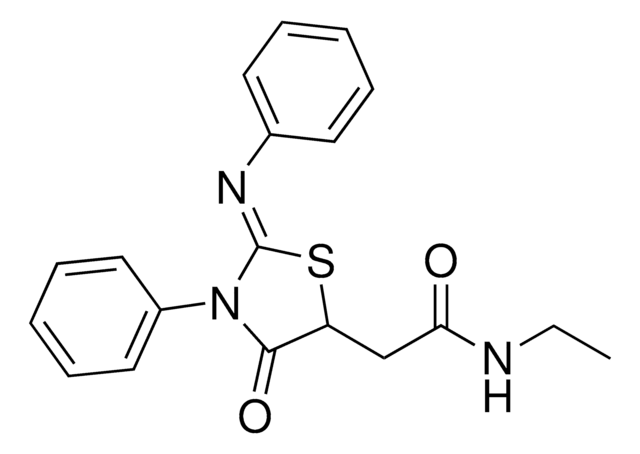 N-ethyl-2-[(2Z)-4-oxo-3-phenyl-2-(phenylimino)-1,3-thiazolidin-5-yl]acetamide AldrichCPR