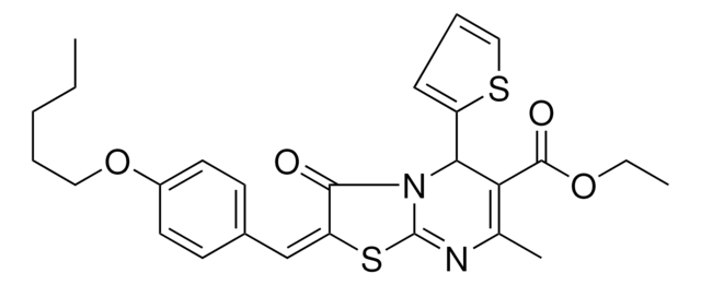 ETHYL (2E)-7-METHYL-3-OXO-2-[4-(PENTYLOXY)BENZYLIDENE]-5-(2-THIENYL)-2,3-DIHYDRO-5H-[1,3]THIAZOLO[3,2-A]PYRIMIDINE-6-CARBOXYLATE AldrichCPR