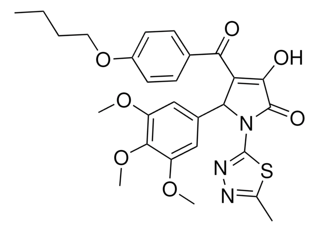 4-(4-BUTOXYBENZOYL)-3-HYDROXY-1-(5-METHYL-1,3,4-THIADIAZOL-2-YL)-5-(3,4,5-TRIMETHOXYPHENYL)-1,5-DIHYDRO-2H-PYRROL-2-ONE AldrichCPR