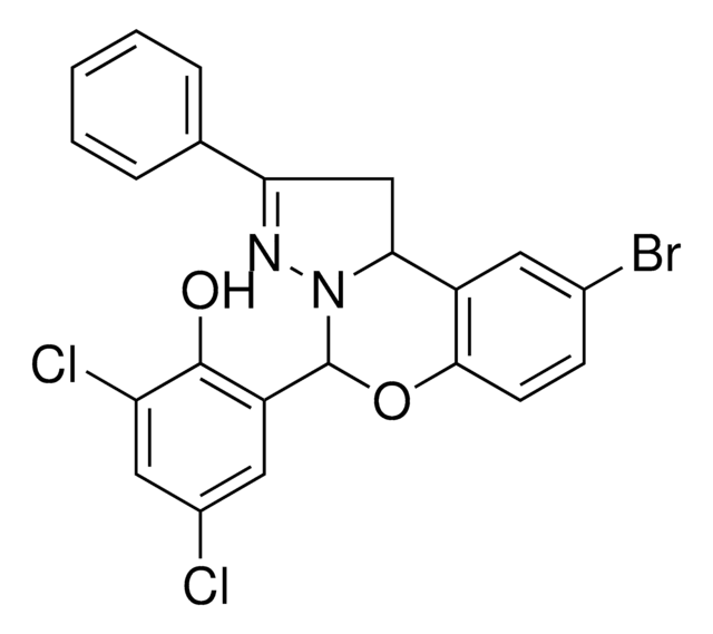 2-(9-BROMO-2-PHENYL-1,10B-DIHYDROPYRAZOLO[1,5-C][1,3]BENZOXAZIN-5-YL)-4,6-DICHLOROPHENOL AldrichCPR