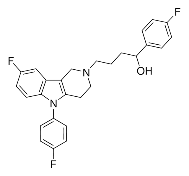 4-[8-Fluoro-5-(4-fluorophenyl)-1,3,4,5-tetrahydro-2H-pyrido[4,3-b]indol-2-yl]-1-(4-fluorophenyl)-1-butanol AldrichCPR