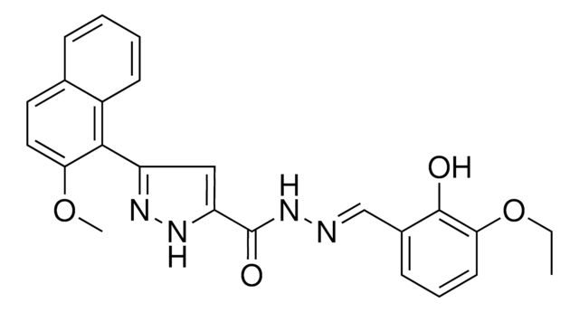 N'-[(E)-(3-ETHOXY-2-HYDROXYPHENYL)METHYLIDENE]-3-(2-METHOXY-1-NAPHTHYL)-1H-PYRAZOLE-5-CARBOHYDRAZIDE AldrichCPR