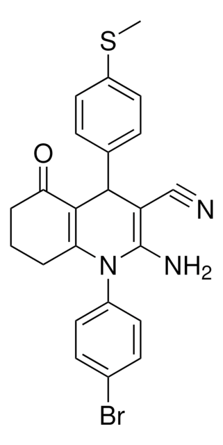 2-AMINO-1-(4-BROMOPHENYL)-4-[4-(METHYLSULFANYL)PHENYL]-5-OXO-1,4,5,6,7,8-HEXAHYDRO-3-QUINOLINECARBONITRILE AldrichCPR