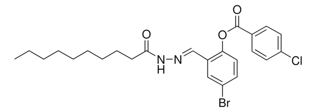 4-BROMO-2-(2-DECANOYLCARBOHYDRAZONOYL)PHENYL 4-CHLOROBENZOATE AldrichCPR