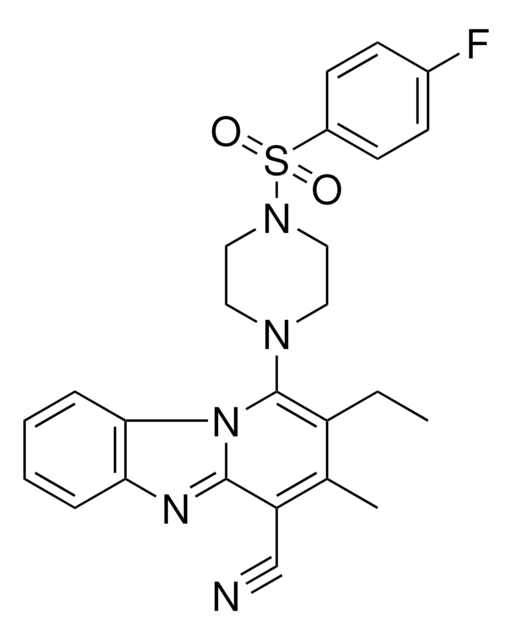 2-ETHYL-1-{4-[(4-FLUOROPHENYL)SULFONYL]-1-PIPERAZINYL}-3-METHYLPYRIDO[1,2-A]BENZIMIDAZOLE-4-CARBONITRILE AldrichCPR