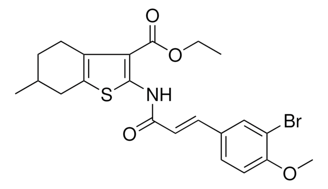 ETHYL 2-{[(2E)-3-(3-BROMO-4-METHOXYPHENYL)-2-PROPENOYL]AMINO}-6-METHYL-4,5,6,7-TETRAHYDRO-1-BENZOTHIOPHENE-3-CARBOXYLATE AldrichCPR