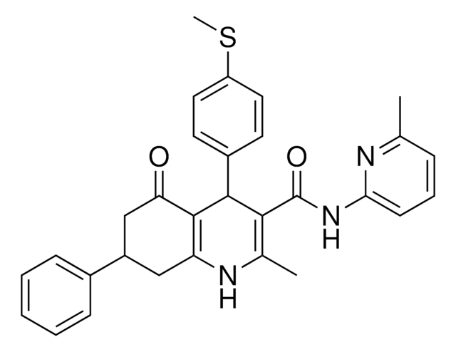 2-METHYL-N-(6-METHYL-2-PYRIDINYL)-4-[4-(METHYLSULFANYL)PHENYL]-5-OXO-7-PHENYL-1,4,5,6,7,8-HEXAHYDRO-3-QUINOLINECARBOXAMIDE AldrichCPR