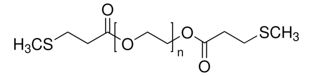 Poly(ethylene glycol) bis(3-methylsulfinyl)propionate, polymer-bound extent of labeling: ~0.87&#160;mmol/g S loading