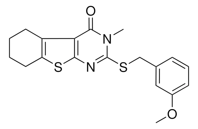 2-[(3-METHOXYBENZYL)SULFANYL]-3-METHYL-5,6,7,8-TETRAHYDRO[1]BENZOTHIENO[2,3-D]PYRIMIDIN-4(3H)-ONE AldrichCPR