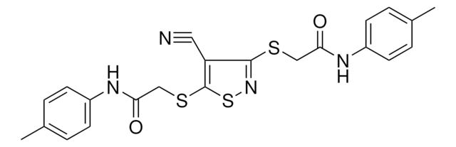 2-[(4-CYANO-3-{[2-OXO-2-(4-TOLUIDINO)ETHYL]SULFANYL}-5-ISOTHIAZOLYL)SULFANYL]-N-(4-METHYLPHENYL)ACETAMIDE AldrichCPR