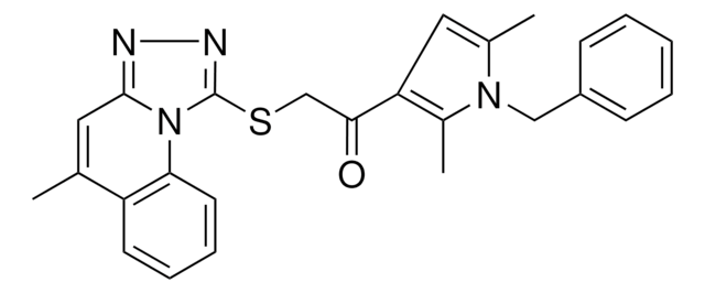 1-(1-BENZYL-2,5-DIMETHYL-1H-PYRROL-3-YL)-2-[(5-METHYL[1,2,4]TRIAZOLO[4,3-A]QUINOLIN-1-YL)SULFANYL]ETHANONE AldrichCPR