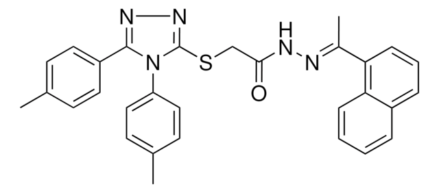 2-{[4,5-BIS(4-METHYLPHENYL)-4H-1,2,4-TRIAZOL-3-YL]SULFANYL}-N'-[(E)-1-(1-NAPHTHYL)ETHYLIDENE]ACETOHYDRAZIDE AldrichCPR