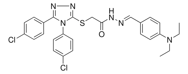 2-{[4,5-BIS(4-CHLOROPHENYL)-4H-1,2,4-TRIAZOL-3-YL]SULFANYL}-N'-{(E)-[4-(DIETHYLAMINO)PHENYL]METHYLIDENE}ACETOHYDRAZIDE AldrichCPR