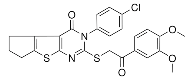 3-(4-CHLOROPHENYL)-2-{[2-(3,4-DIMETHOXYPHENYL)-2-OXOETHYL]SULFANYL}-3,5,6,7-TETRAHYDRO-4H-CYCLOPENTA[4,5]THIENO[2,3-D]PYRIMIDIN-4-ONE AldrichCPR