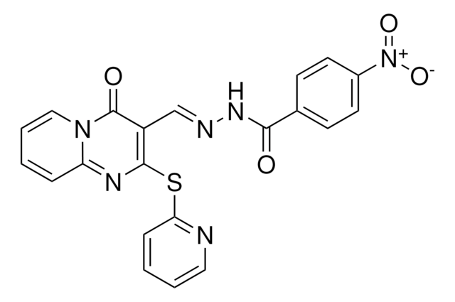 4-NITRO-N'-{(E)-[4-OXO-2-(2-PYRIDINYLSULFANYL)-4H-PYRIDO[1,2-A]PYRIMIDIN-3-YL]METHYLIDENE}BENZOHYDRAZIDE AldrichCPR