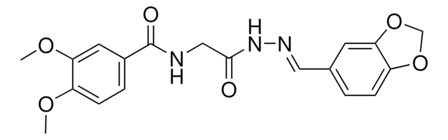 N-{2-[(2E)-2-(1,3-BENZODIOXOL-5-YLMETHYLENE)HYDRAZINO]-2-OXOETHYL}-3,4-DIMETHOXYBENZAMIDE AldrichCPR