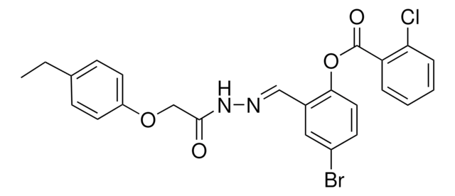 4-BROMO-2-(2-((4-ETHYLPHENOXY)ACETYL)CARBOHYDRAZONOYL)PHENYL 2-CHLOROBENZOATE AldrichCPR