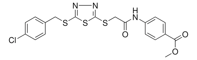 METHYL 4-{[({5-[(4-CHLOROBENZYL)SULFANYL]-1,3,4-THIADIAZOL-2-YL}SULFANYL)ACETYL]AMINO}BENZOATE AldrichCPR