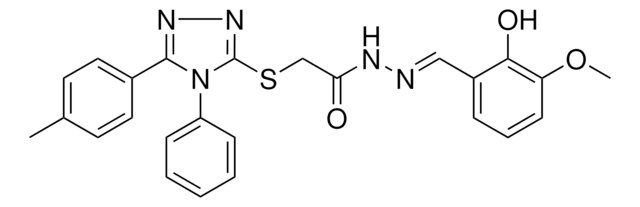 N'-[(E)-(2-HYDROXY-3-METHOXYPHENYL)METHYLIDENE]-2-{[5-(4-METHYLPHENYL)-4-PHENYL-4H-1,2,4-TRIAZOL-3-YL]SULFANYL}ACETOHYDRAZIDE AldrichCPR