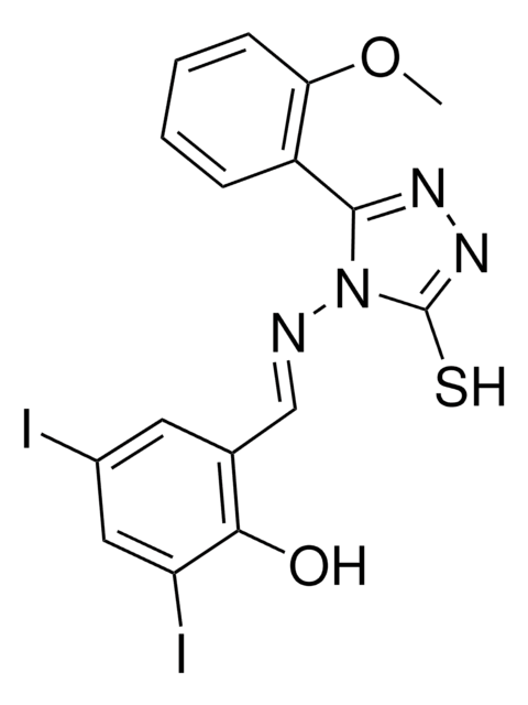 2,4-DIIODO-6-((E)-{[3-(2-METHOXYPHENYL)-5-SULFANYL-4H-1,2,4-TRIAZOL-4-YL]IMINO}METHYL)PHENOL AldrichCPR