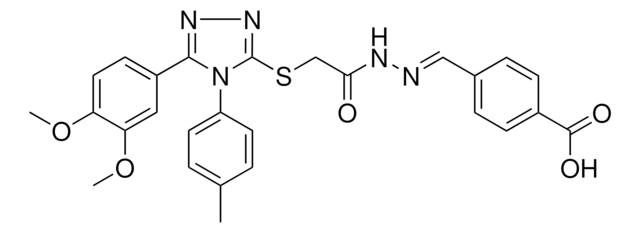 4-{(E)-[({[5-(3,4-DIMETHOXYPHENYL)-4-(4-METHYLPHENYL)-4H-1,2,4-TRIAZOL-3-YL]SULFANYL}ACETYL)HYDRAZONO]METHYL}BENZOIC ACID AldrichCPR