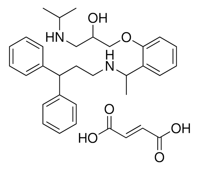 (2E)-2-BUTENEDIOIC ACID COMPOUND WITH 1-(2-{1-[(3,3-DIPHENYLPROPYL)AMINO]ETHYL}PHENOXY)-3-(ISOPROPYLAMINO)-2-PROPANOL AldrichCPR