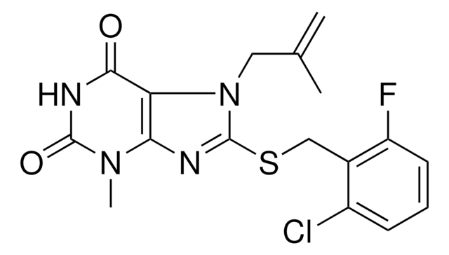 8((2-CL-6-F-BENZYL)THIO)3-ME-7-(2-ME-2-PROPENYL)-3,7-DIHYDRO-1H-PURINE-2,6-DIONE AldrichCPR