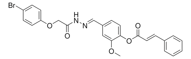 4-(2-((4-BROMOPHENOXY)ACETYL)CARBOHYDRAZONOYL)-2-METHOXYPHENYL 3-PHENYLACRYLATE AldrichCPR